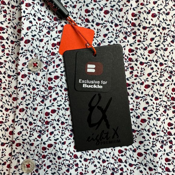 NWT Eight X by Buckle Men's Classic Fit Floral Button Down Shirt Size Large - Picture 5 of 5